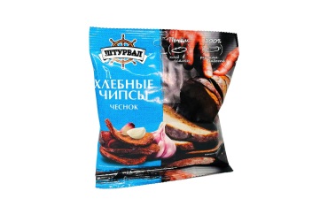 Штурвал Хлебные чипсы 40г Россия (чеснок)